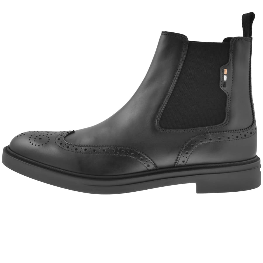 Boss Chelsea Boots Calev male Black plain colored size 44